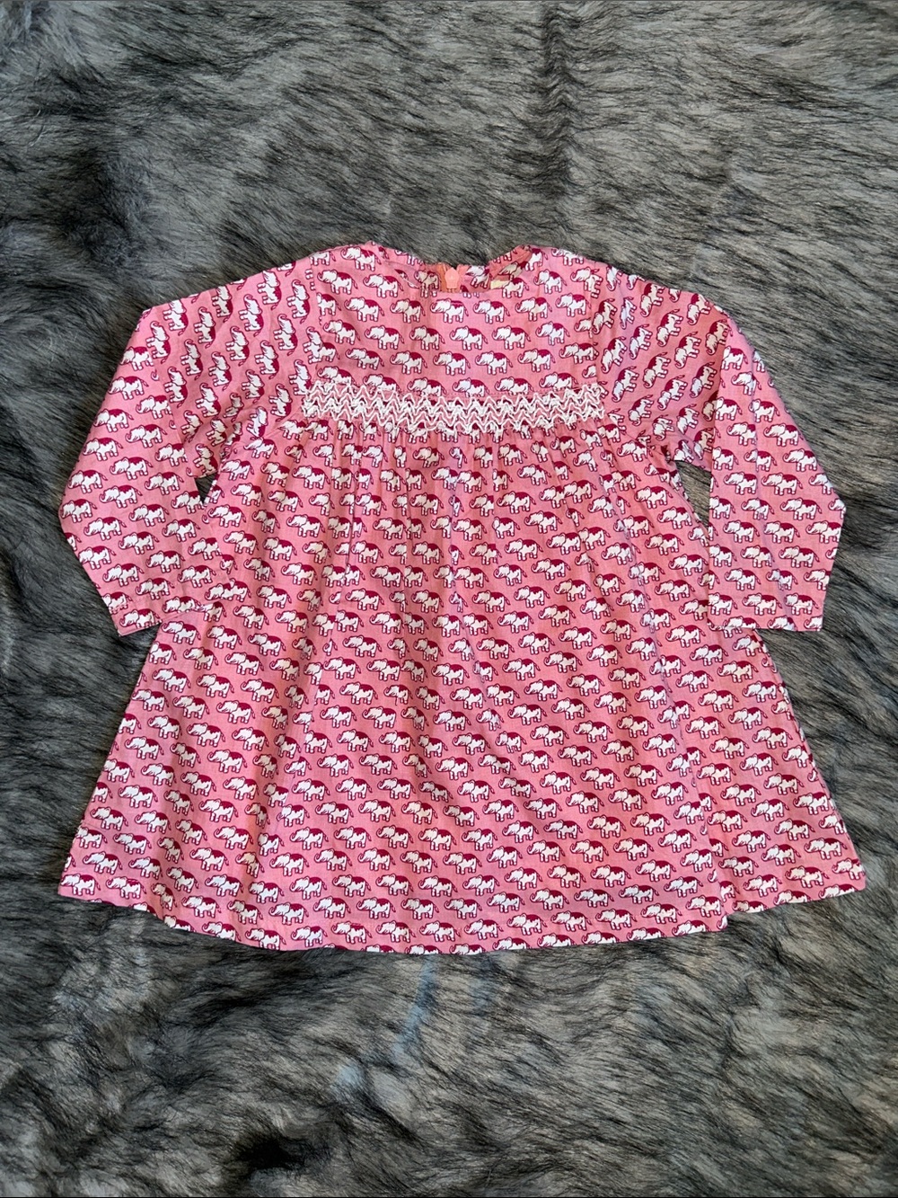 NWT Pink Chicken Baby Elephant Dress Long Sleeve Baby Girl's 3-6 Months